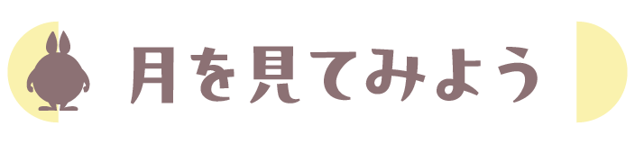 月を見てみよう