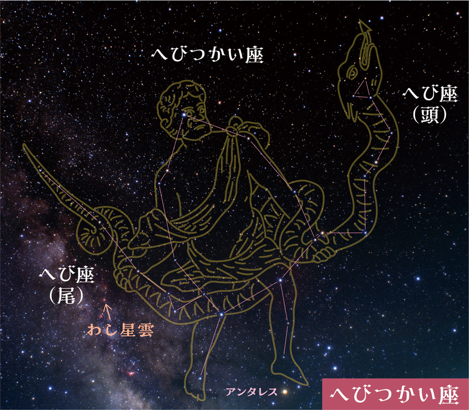 画像:へびつかい座
