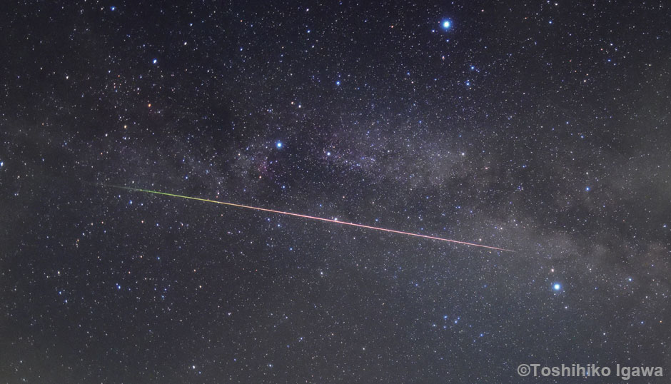 画像:長経路の流れ星