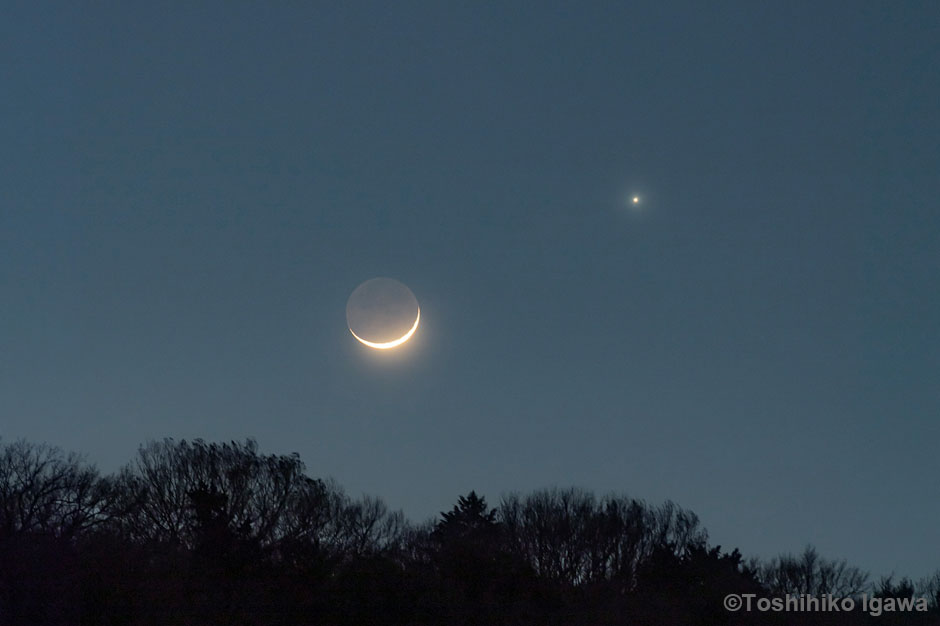 画像:月と宵の明星