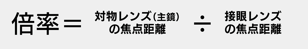 接眼レンズで倍率変更